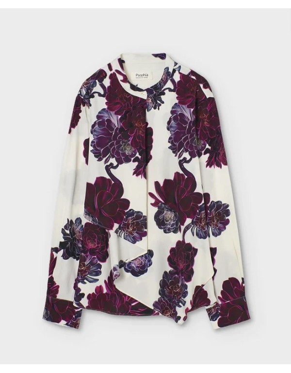 Psophía Silk long sleeved floral print shirt Psophía Silk long sleeved floral print shirt