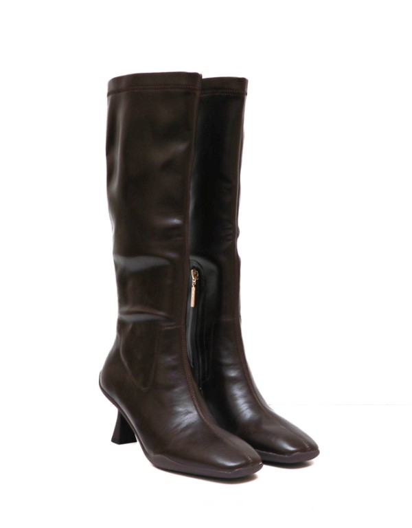 Emanuelle Vee Knee-High Boots Brown