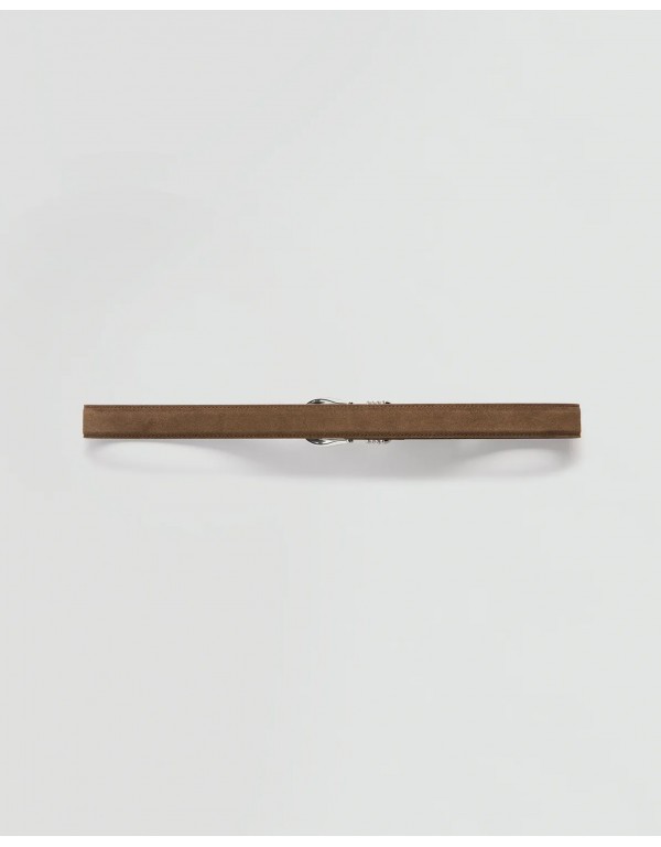 Semicouture Ζώνη από δέρμα καστόρ