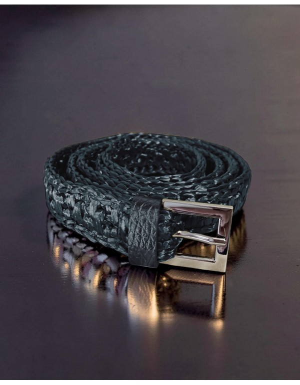 G&K handcrafters Χειροποίητη μπλε πλεκτή ζώνη από Ραφία 
