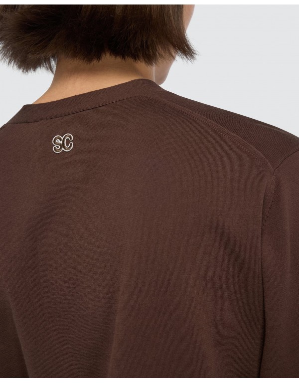 Semicouture Brown cotton cardigan