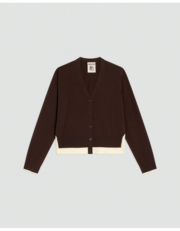 Semicouture Brown cotton cardigan
