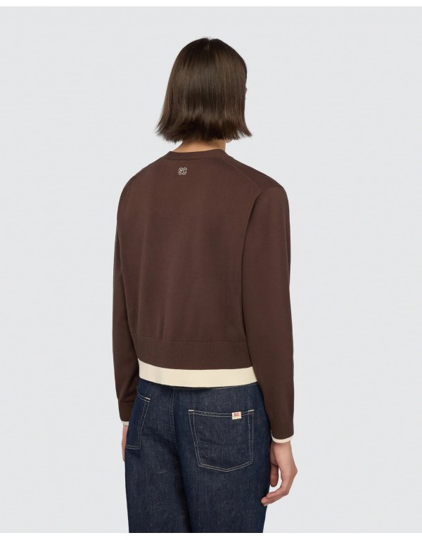 Semicouture Brown cotton cardigan