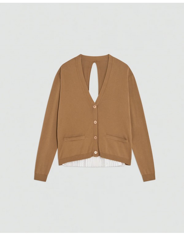 Semicouture Cotton knit cardigan