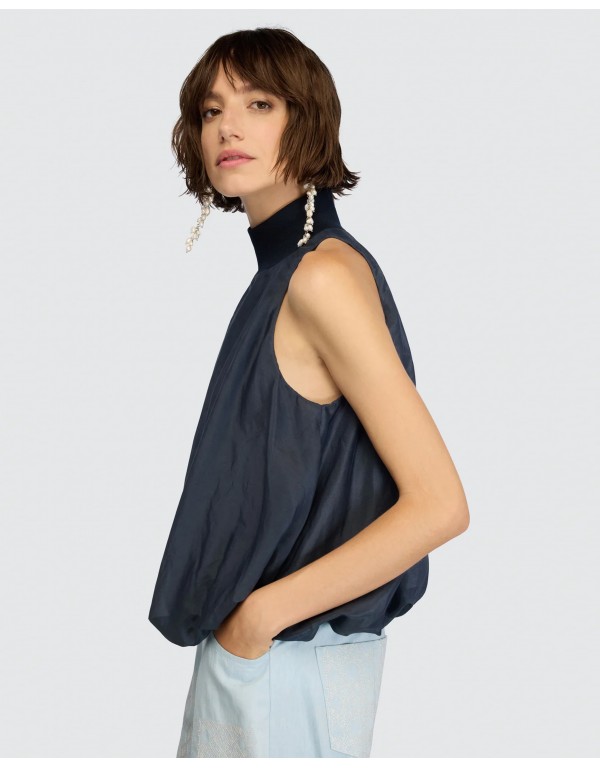 Semicouture top από μουσελίνα με μείγμα βαμβακιού
