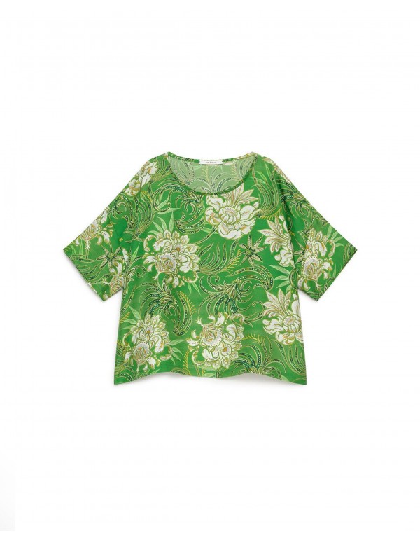Maliparmi Floral silk blouse