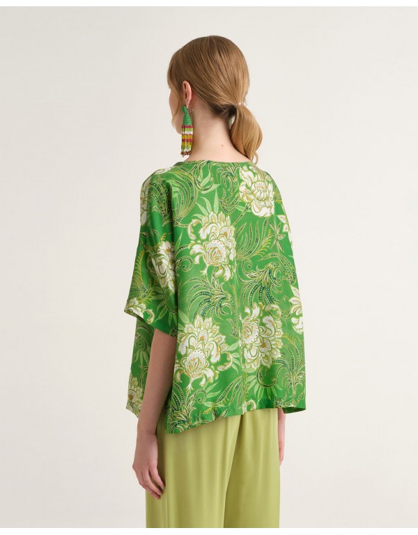 Maliparmi Floral silk blouse