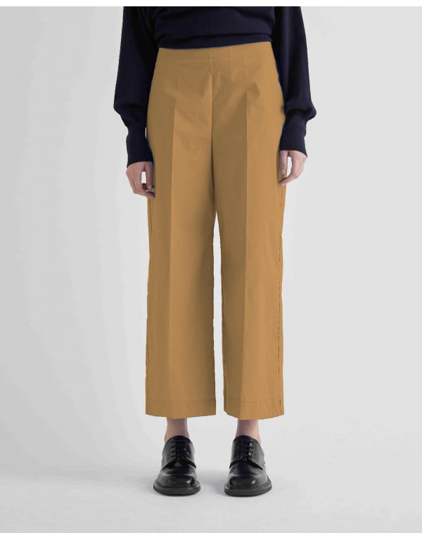 MeiMeij Κάμελ βαμβακερό παντελόνι