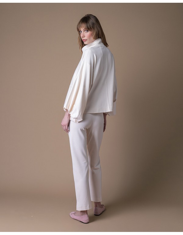 Liana Camba Off-White Ψηλόμεσο Παντελόνι 