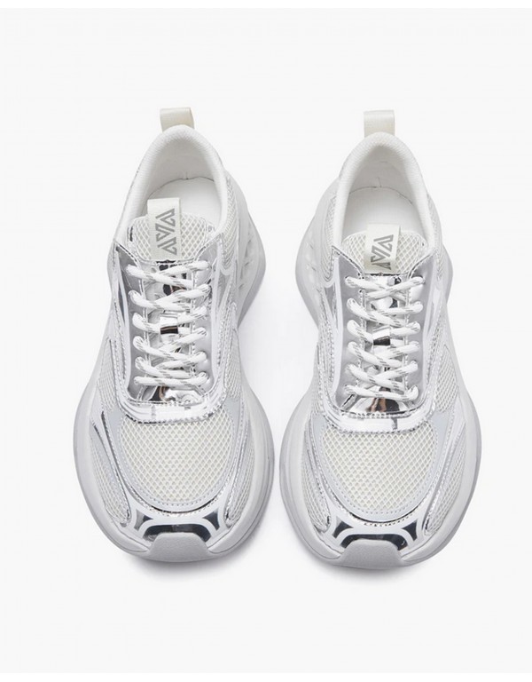 Emanuelle Vee Sneakers γκρι με ψηλή σόλα