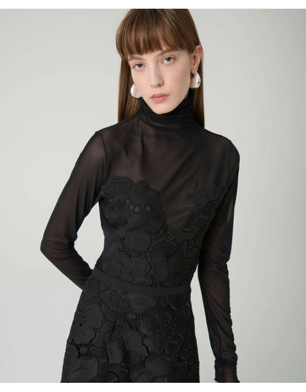 Beatrice B. Ζιβάγκο από τούλι και δαντέλα μακραμέ