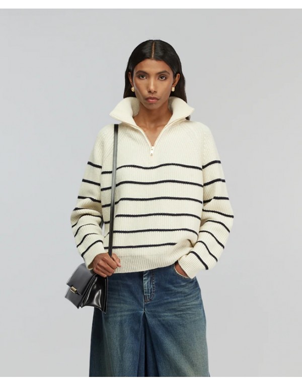 Semicouture Ριγέ πουλόβερ με ψηλή λαιμόκοψη