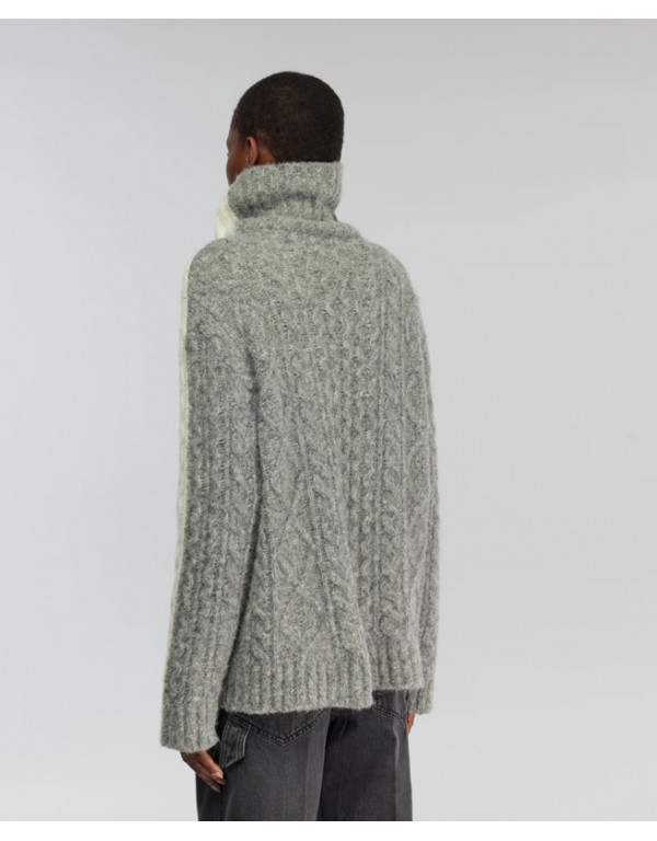 Semicouture two-tone turtleneck sweater