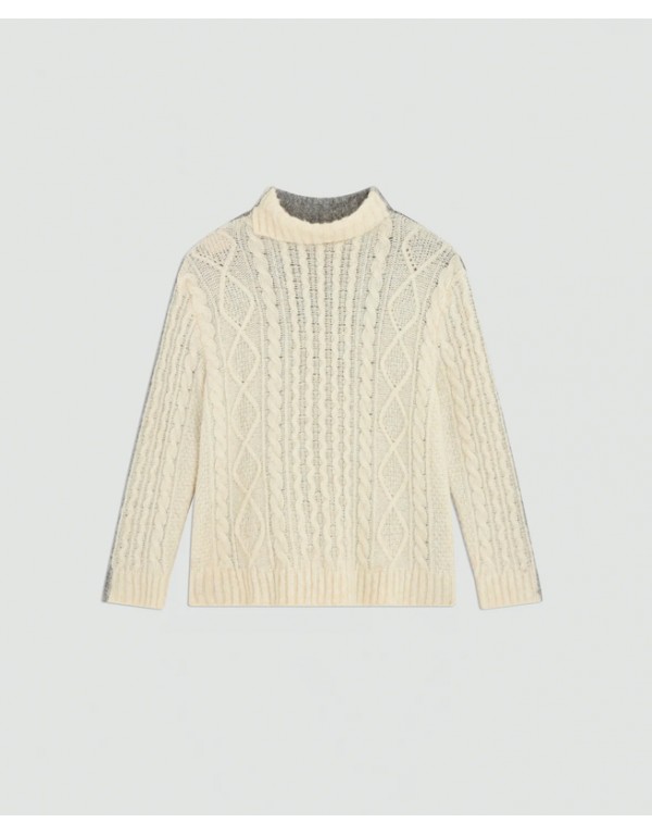 Semicouture two-tone turtleneck sweater