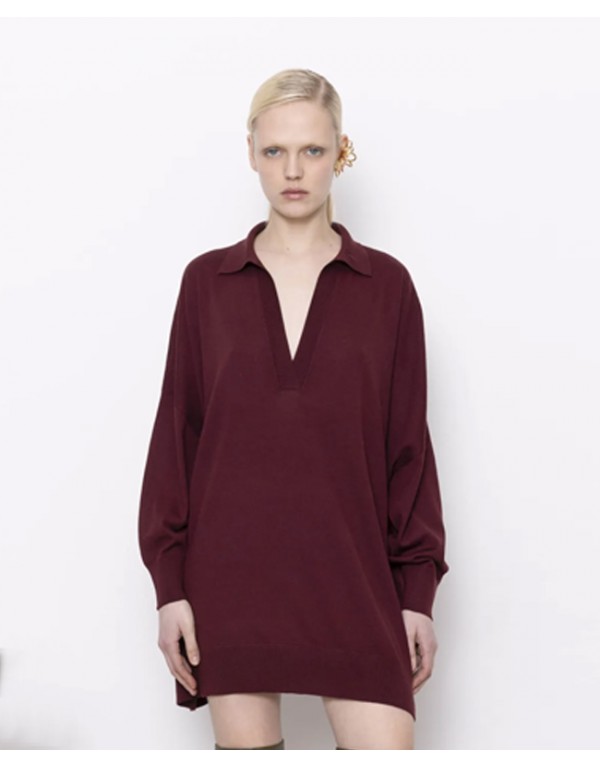Nude μακριά polo μάλλινη μπλούζα