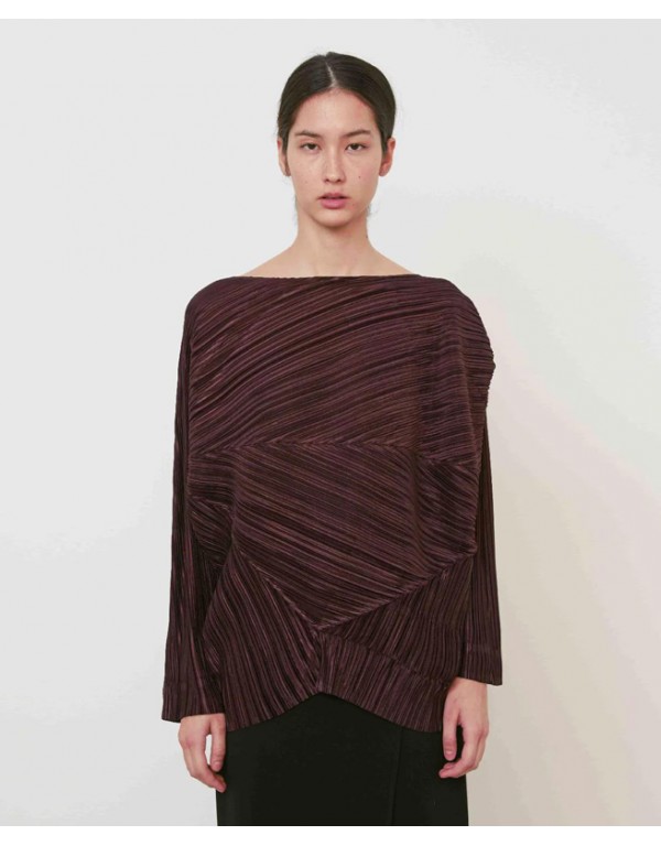 Mei Mei J Ιδιάιτερη πλισέ μπλούζα  