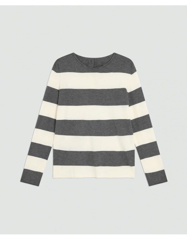 Semicouture  Ριγέ πουλόβερ με στρογγυλή λαιμόκοψη