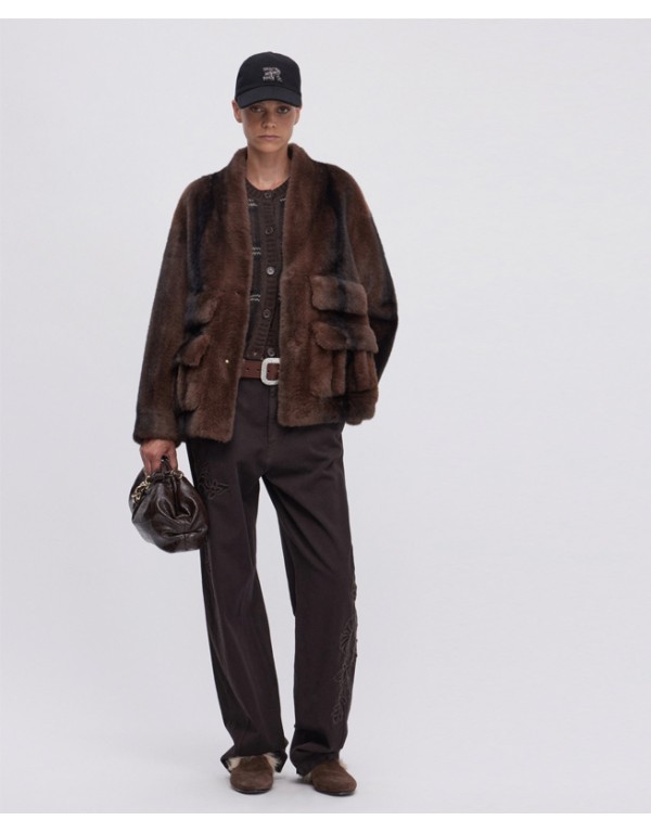 Ermanno Firenze μπουφάν από Faux mink γούνα 