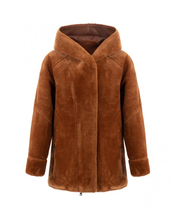 Urbancode Τζάκετ διπλής όψης σε χρώμα καραμέλας