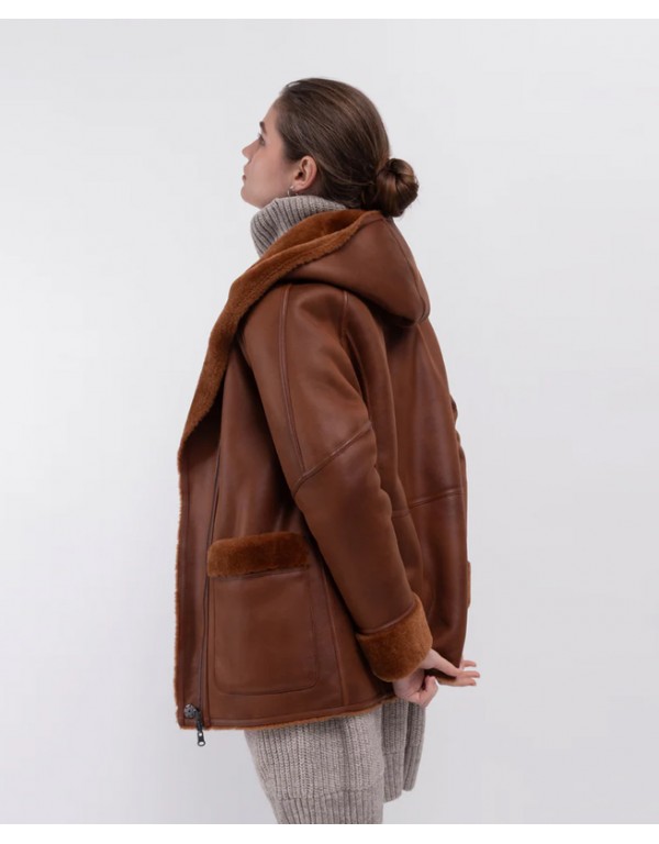 Urbancode Τζάκετ διπλής όψης σε χρώμα καραμέλας