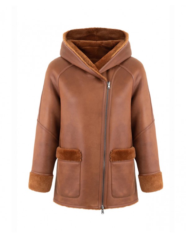 Urbancode Τζάκετ διπλής όψης σε χρώμα καραμέλας