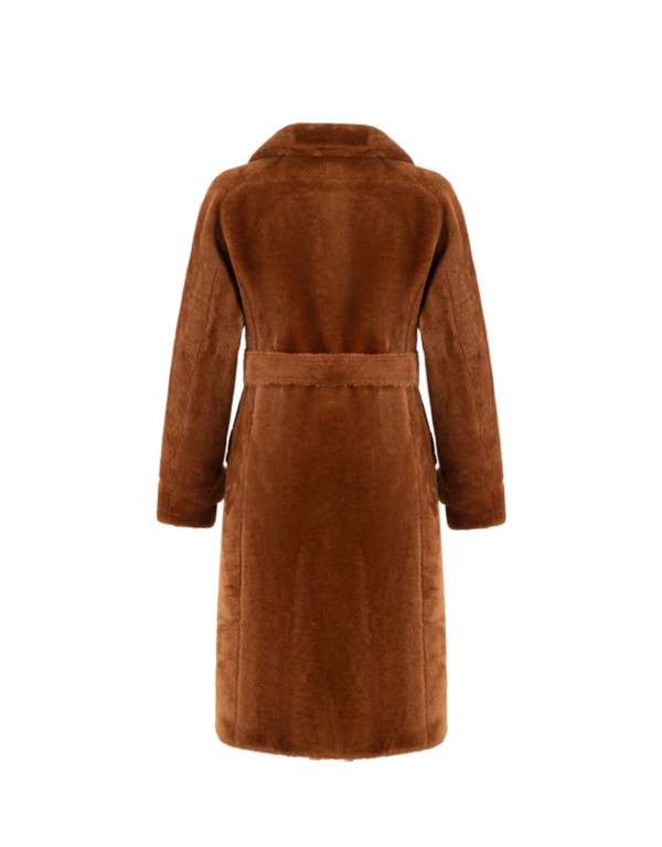 Urbancode Double-sided coat in caramel color