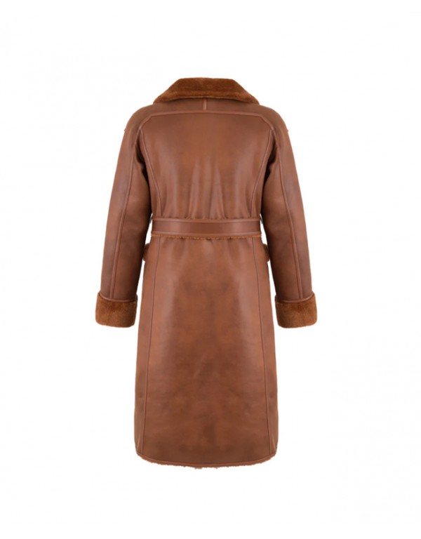 Urbancode Double-sided coat in caramel color