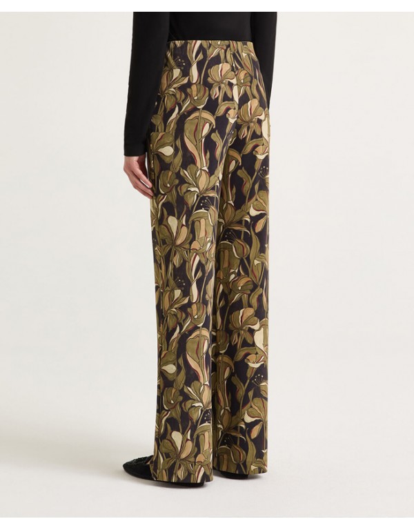 Maliparmi straight viscose stretch jersey pants