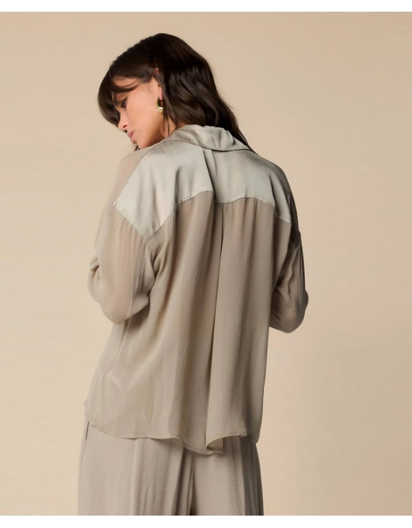 Kocca Sheer sleek stylish v-neck blouse