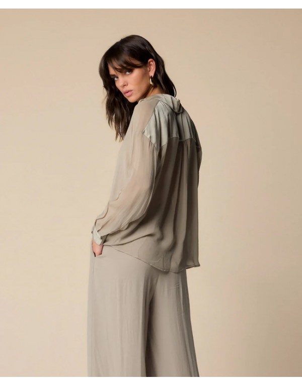 Kocca Sheer sleek stylish v-neck blouse