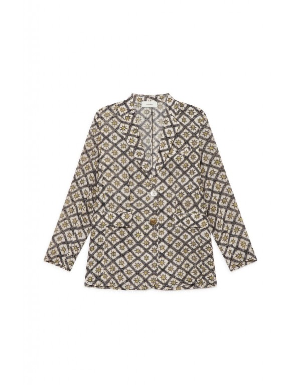 Malìparmi jacket in grey, yellow & cream