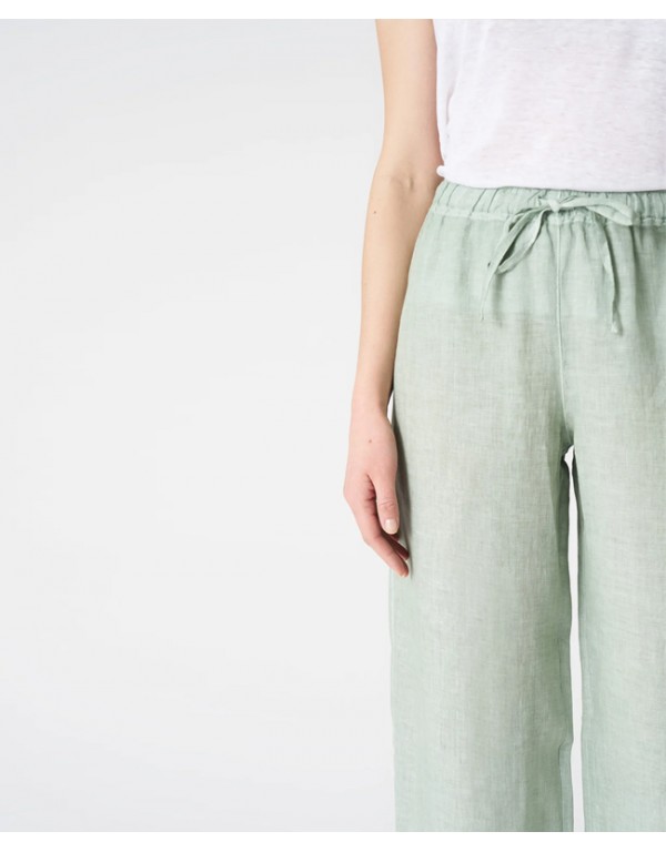 120% LINO drawstring relaxed fit pants.
