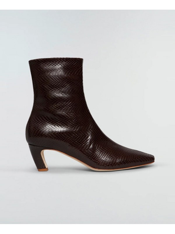 Semicouture Καφέ croro δερμάτινο μποτάκι