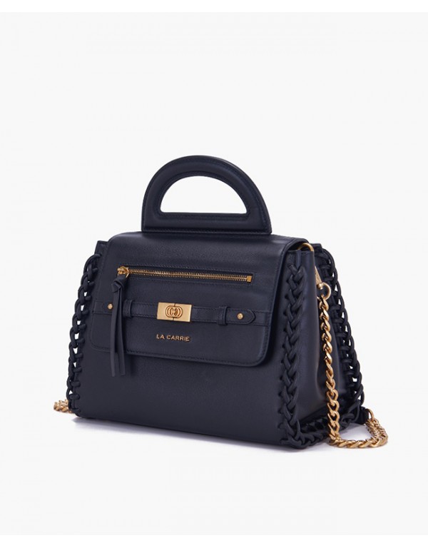 Boxy leather handbag