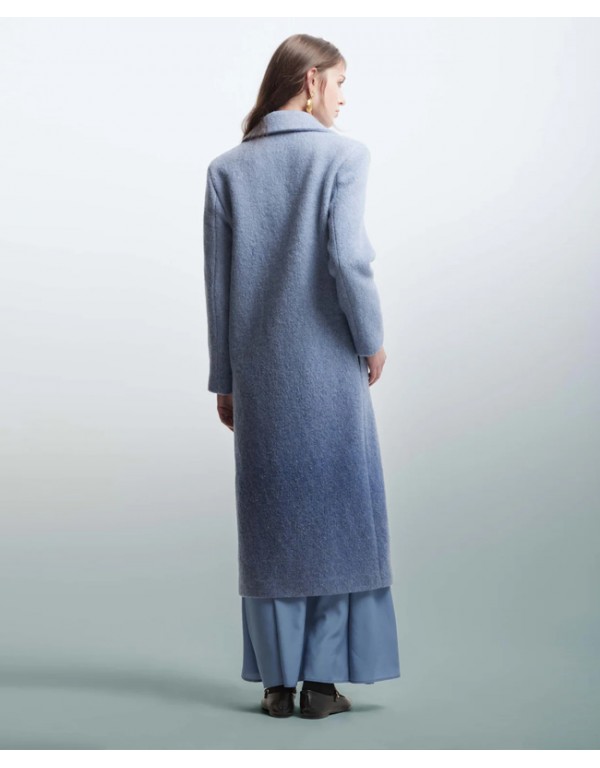 Double-breasted coat with a gradient design