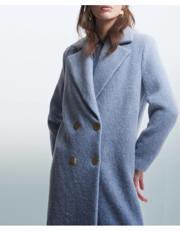 Double-breasted coat with a gradient design