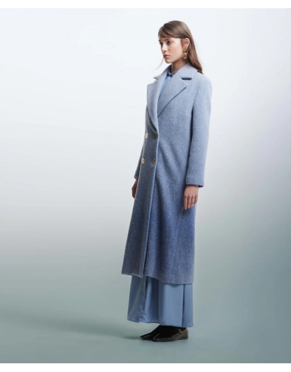 Double-breasted coat with a gradient design