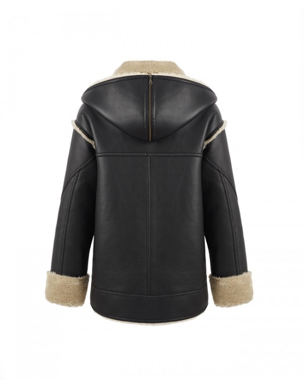 Vegancode Faux Leather Aviator in Black/Biscuit