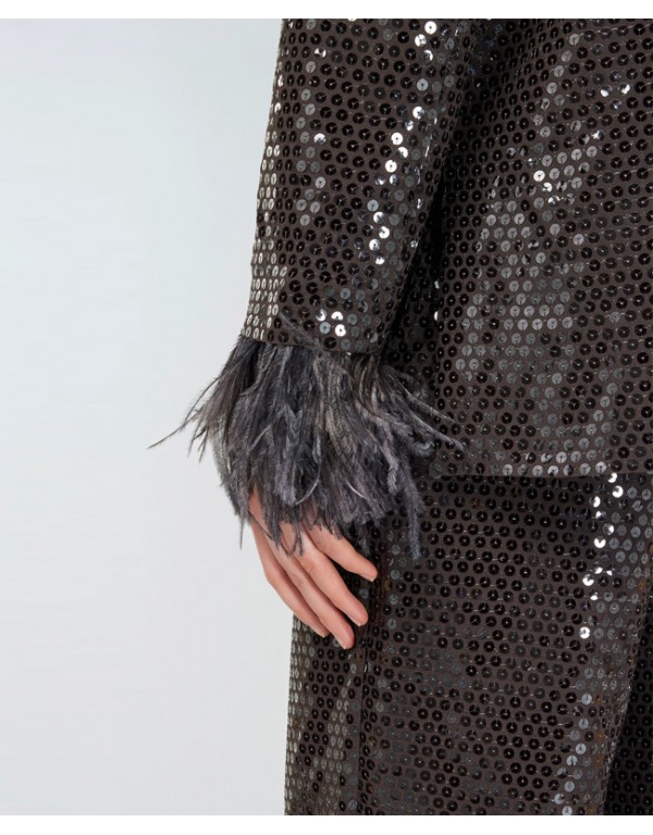 Semicouture Brown sequin jacket