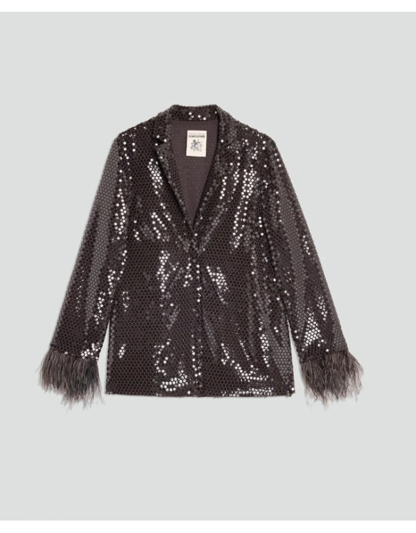 Semicouture Brown sequin jacket