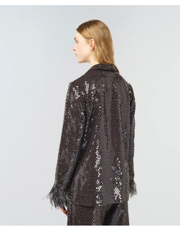 Semicouture Brown sequin jacket