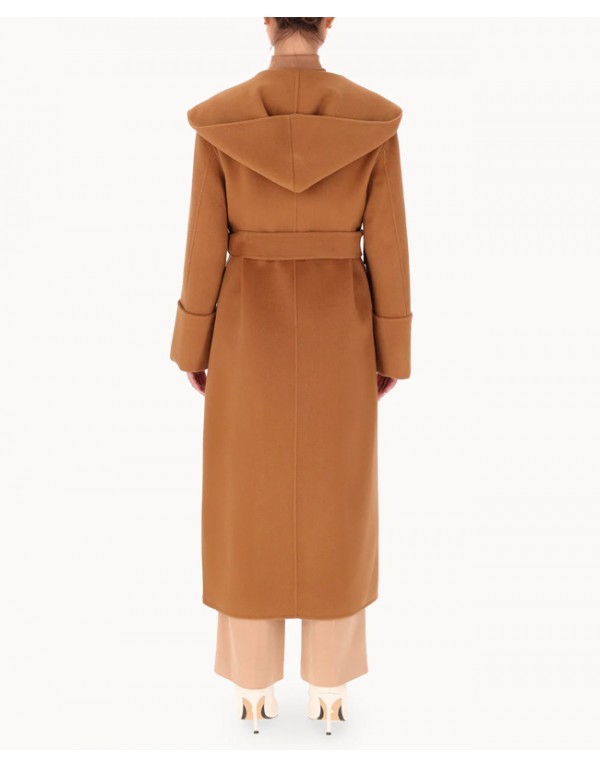 ANFINY Woolen robe coat in camel