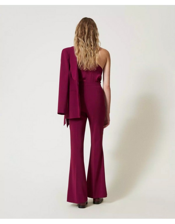 Flared trousers with Oval T chain