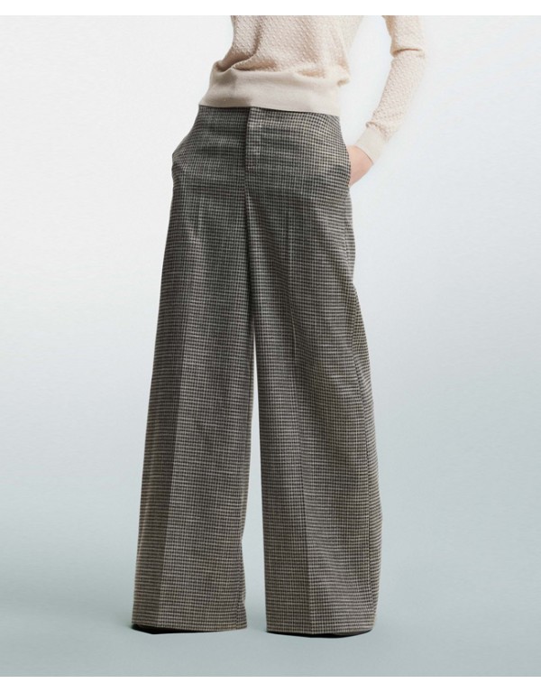 Kocca Patterned palazzo trousers with pleats