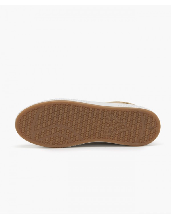 Beige Leather Sneakers