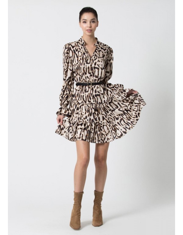 Πουκαμισοφόρεμα με animal print