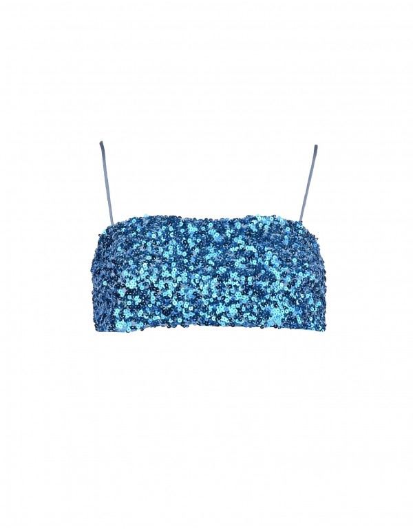 Blue Sequined top