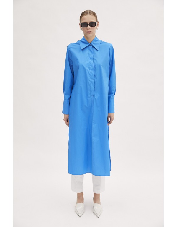 Blue chemisier dress