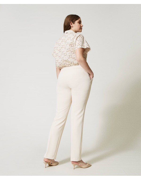 Crêpe cady cigarette trousers