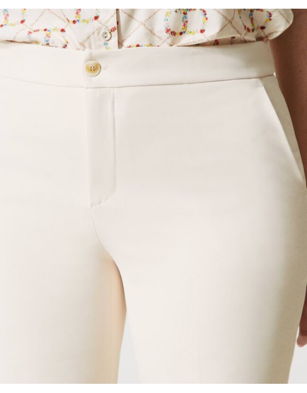 Crêpe cady cigarette trousers